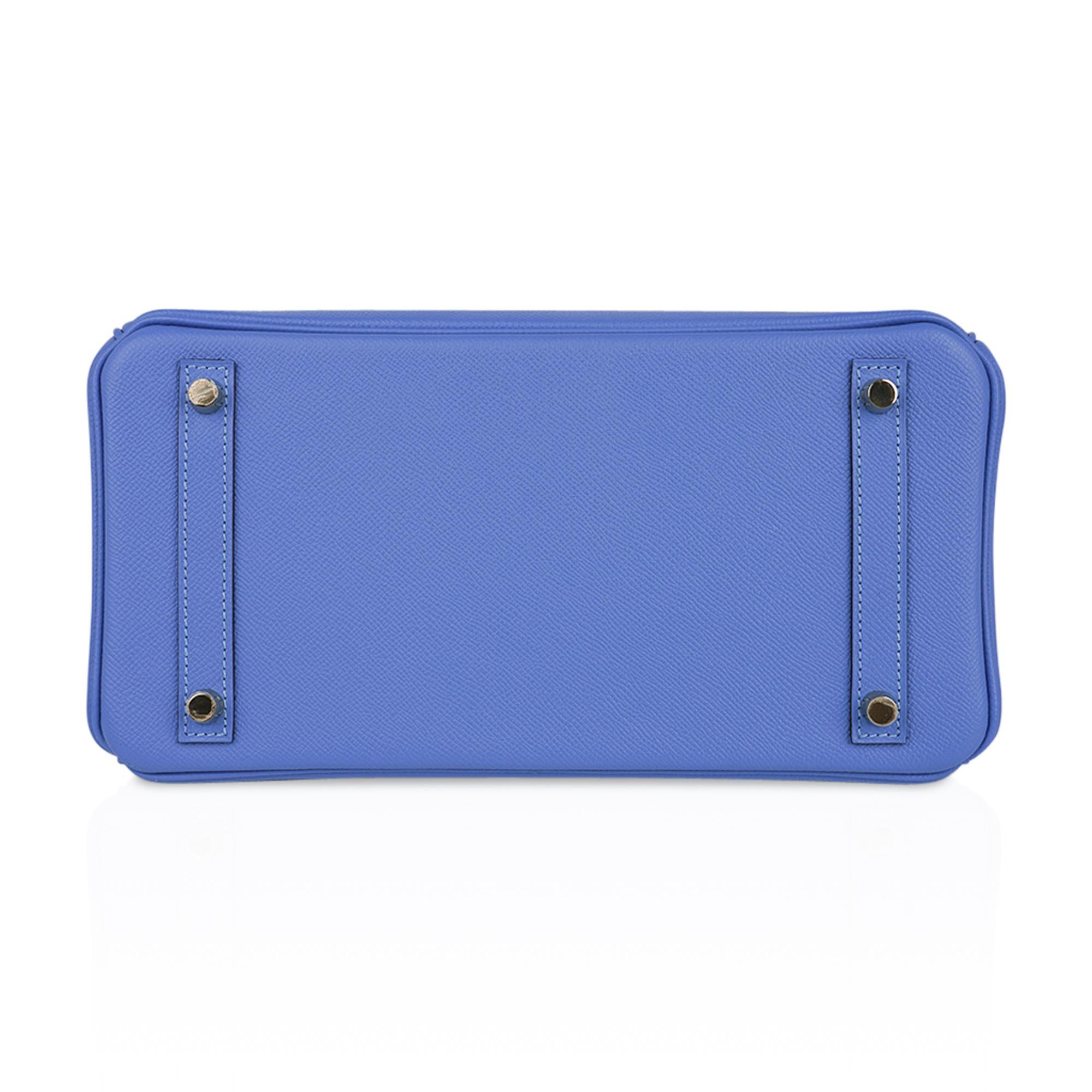 Hermes Birkin 30 Blue Paradis Bag Gold Hardware Epsom Leather For Sale 3