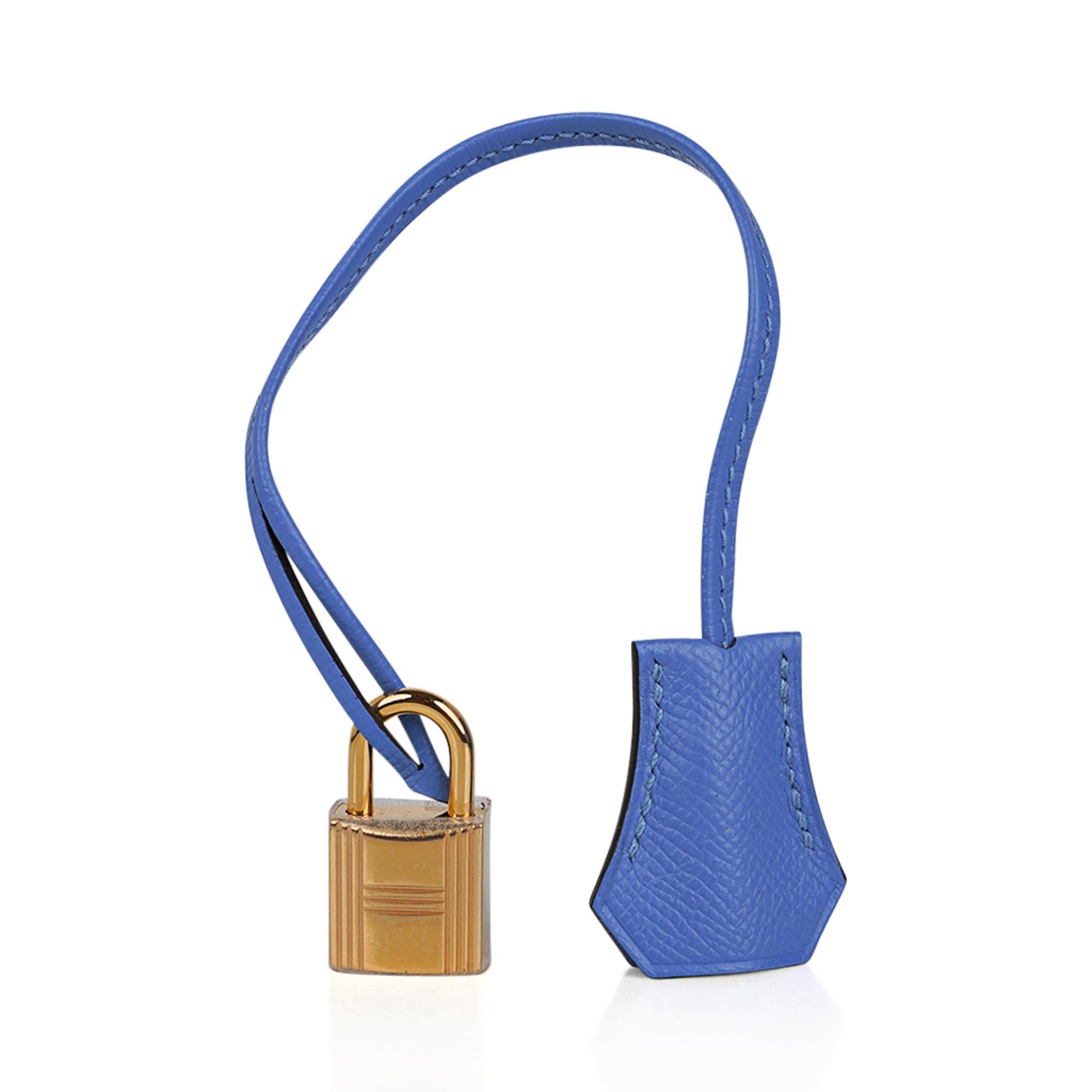 Women's Hermes Birkin 30 Blue Paradis Bag Gold Hardware Epsom Leather For Sale