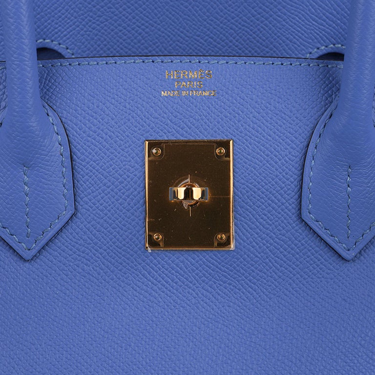 Hermes Birkin 30 Bag Blue Celeste Gold Hardware Epsom Leather For Sale at  1stDibs