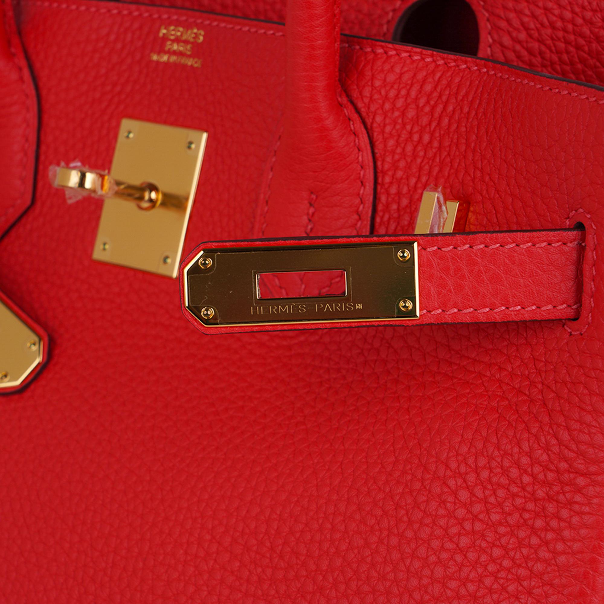 Hermes Birkin 30 Capucine Tasche aus Togo-Leder mit Goldbeschlägen  im Zustand „Neu“ im Angebot in Miami, FL