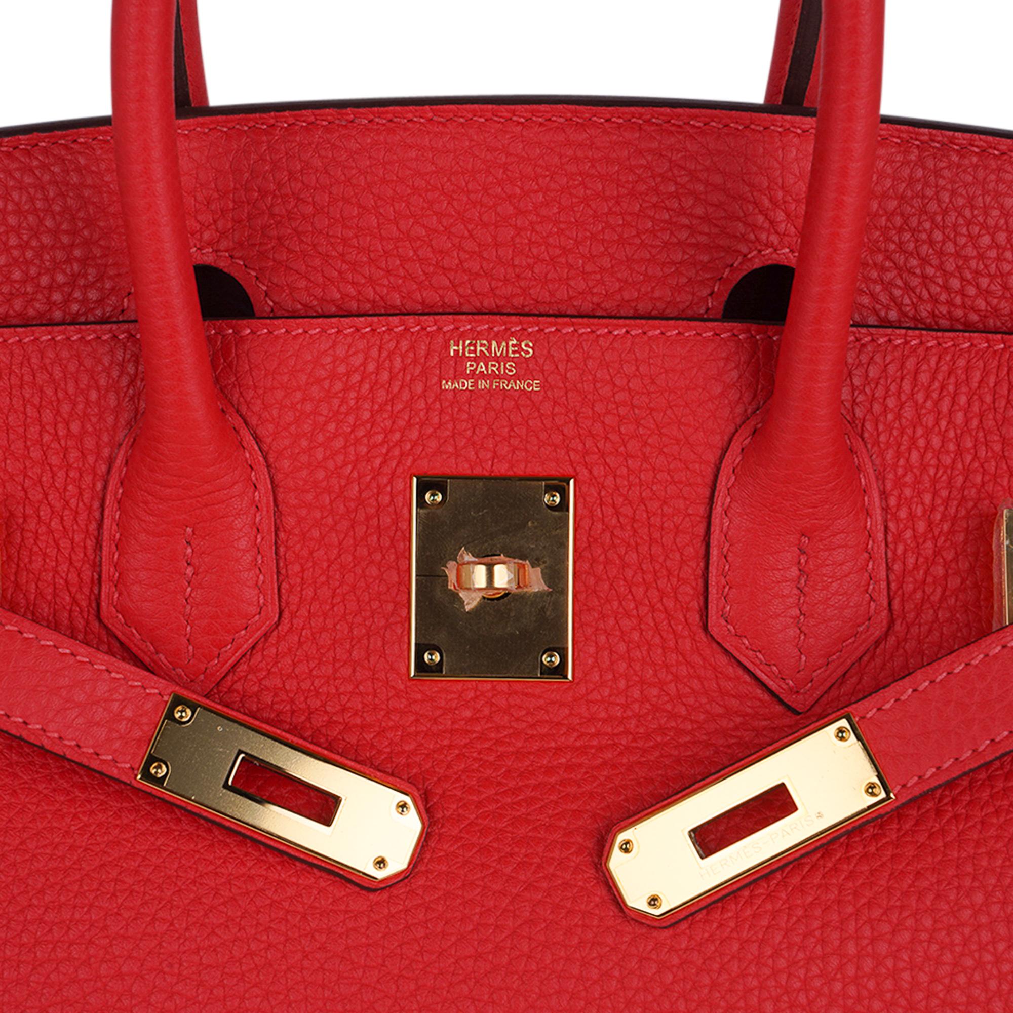 Hermes Birkin 30 Capucine Bag Gold Hardware Togo Leather  In New Condition For Sale In Miami, FL