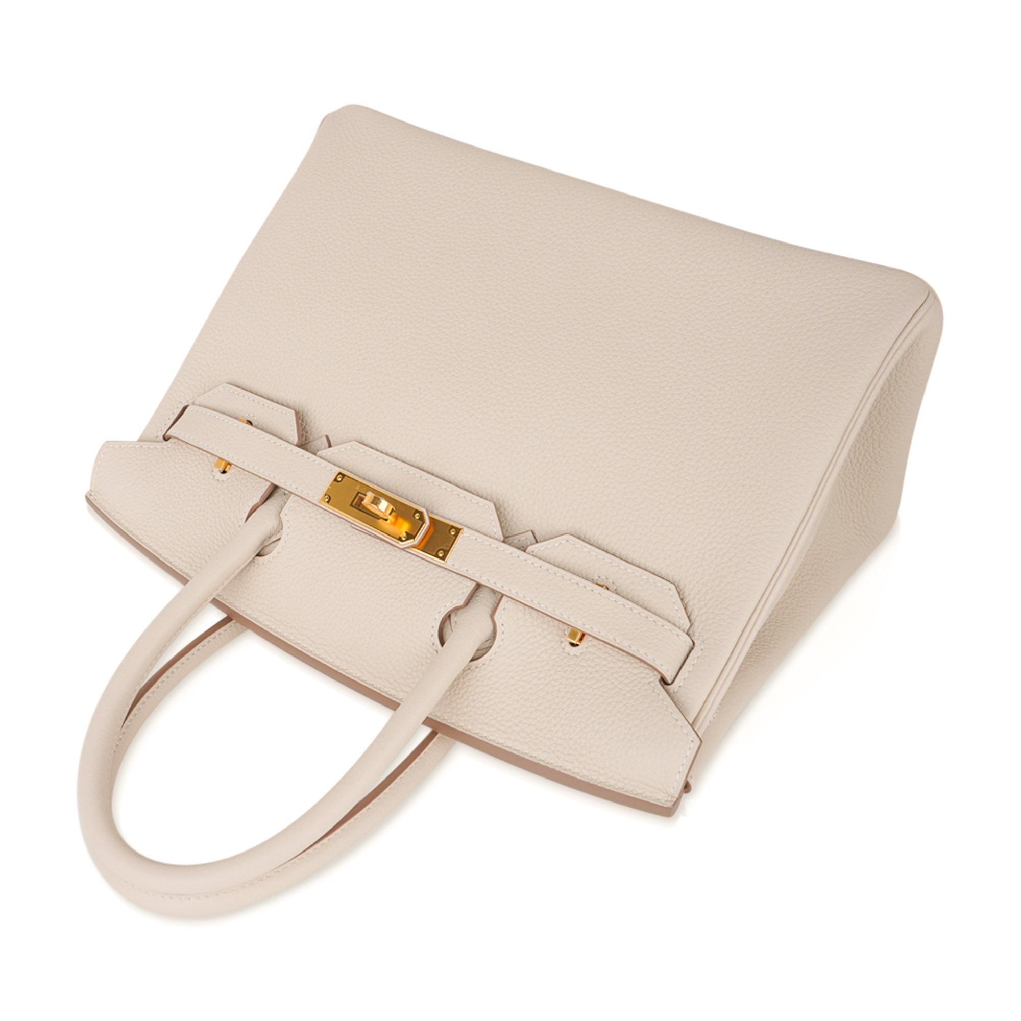 Hermes Birkin 30 Bag Craie Gold Hardware Togo Leather In New Condition In Miami, FL