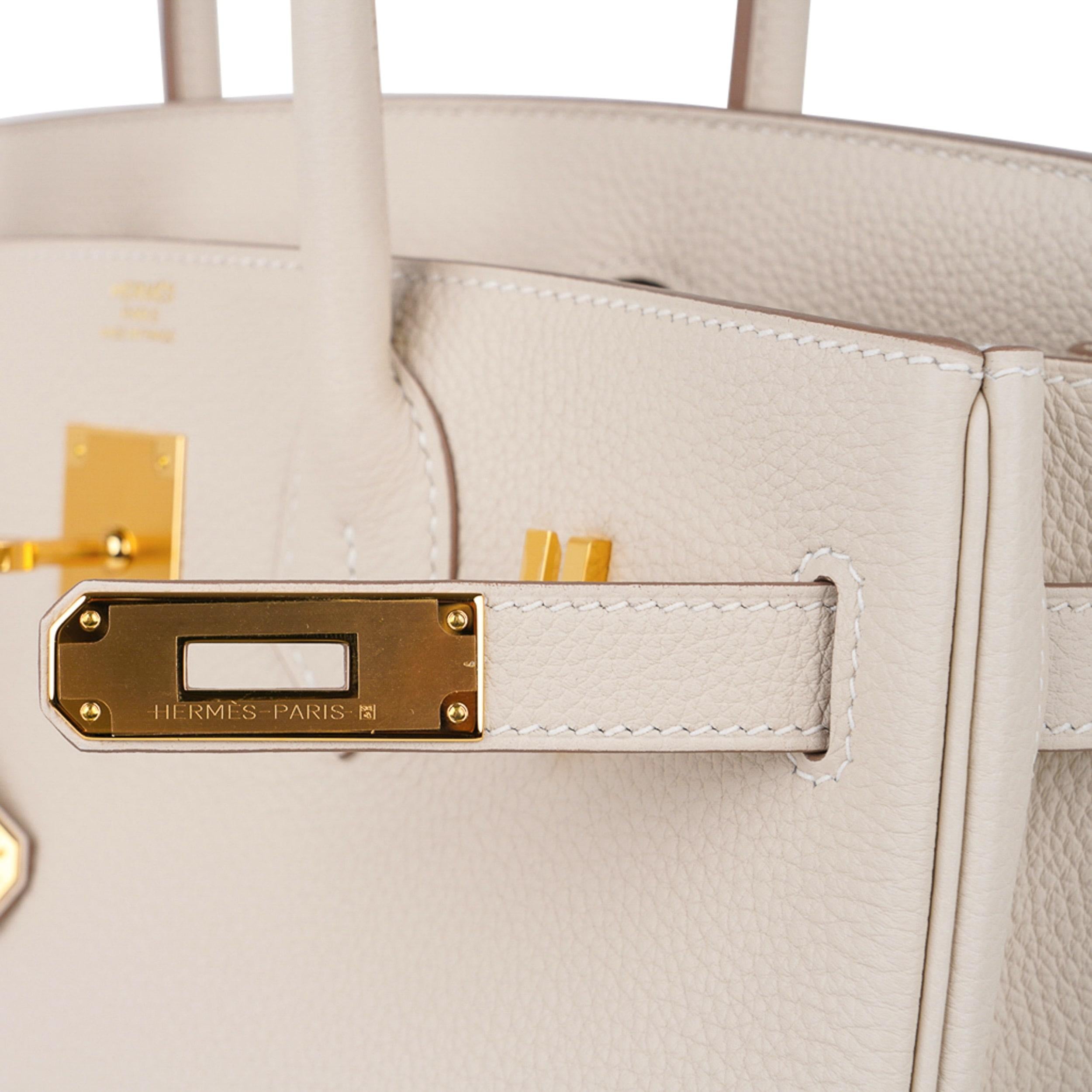 Hermes Birkin 30 Bag Craie Gold Hardware Togo Leather In New Condition For Sale In Miami, FL