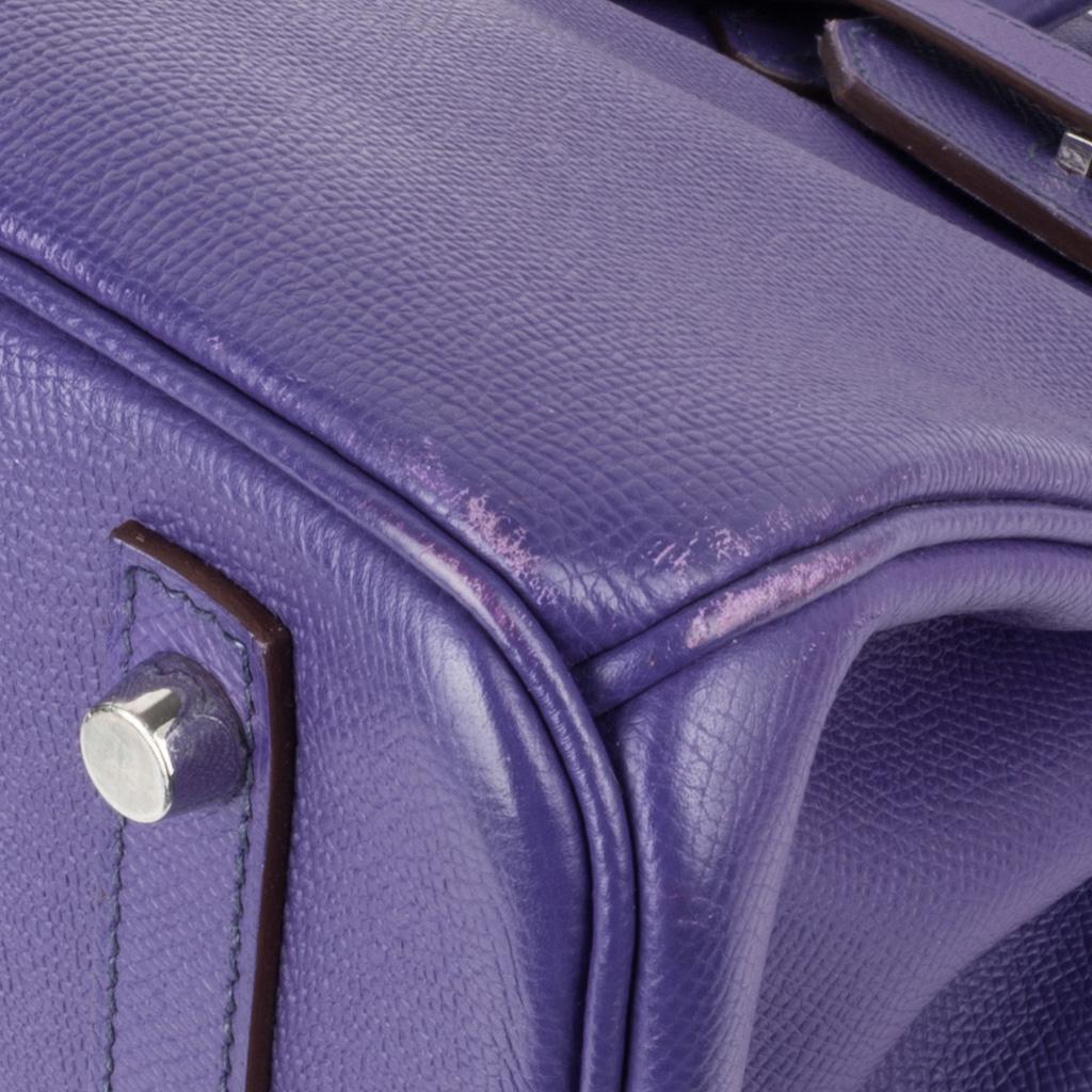 Hermes Birkin 30 Bag Crocus Purple Epsom Palladium Hardware 4
