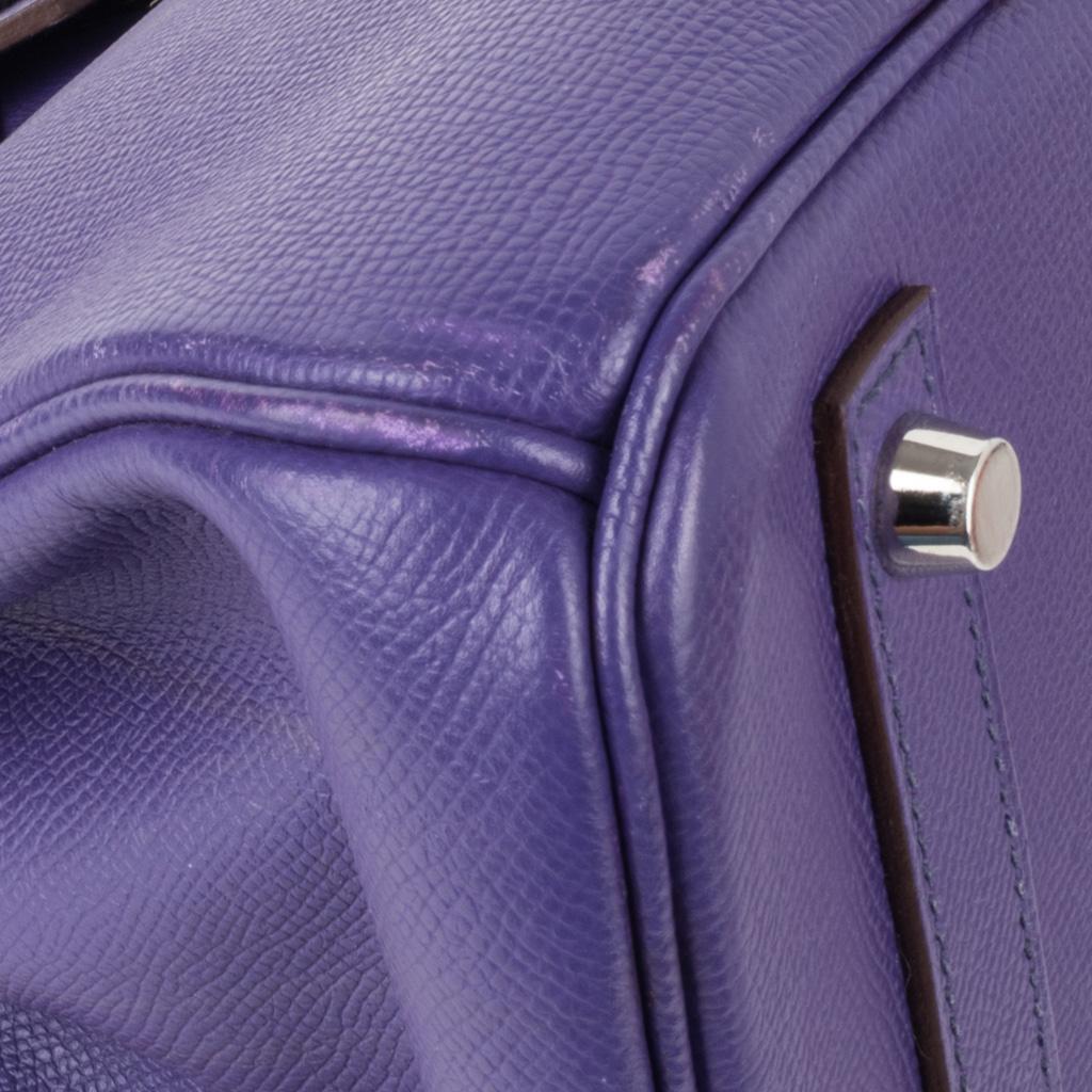 Hermes Birkin 30 Bag Crocus Purple Epsom Palladium Hardware 5