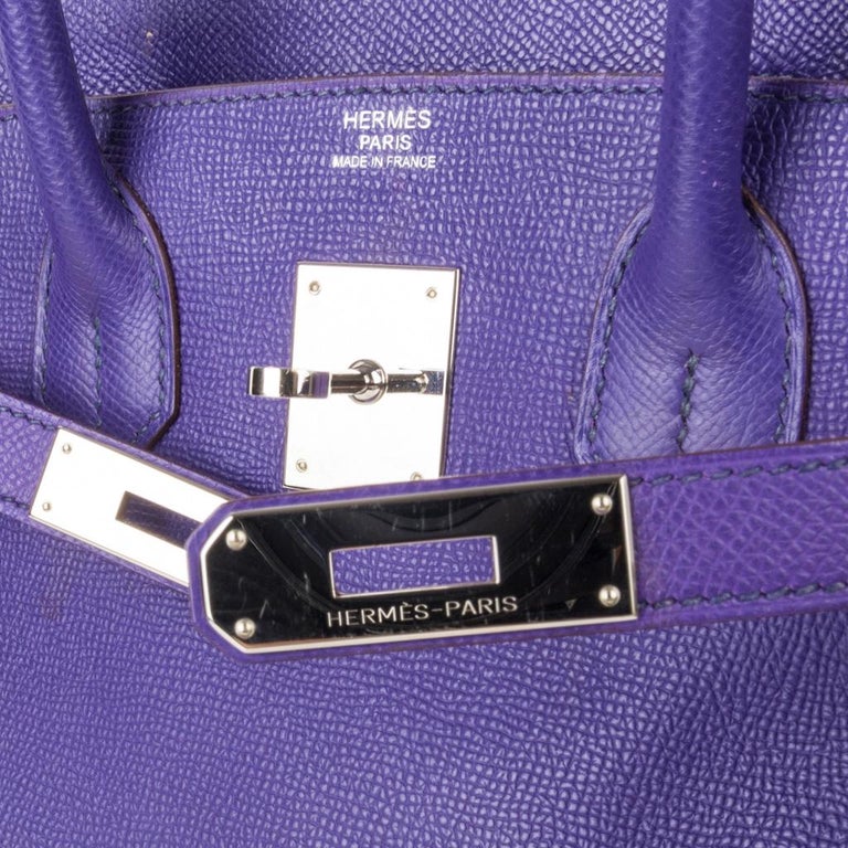 Hermes Birkin 30 Bag Crocus Purple Epsom Palladium Hardware at 1stDibs ...