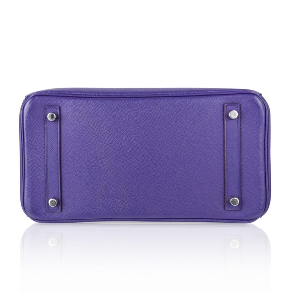 Hermes Birkin 30 Bag Crocus Purple Epsom Palladium Hardware 2