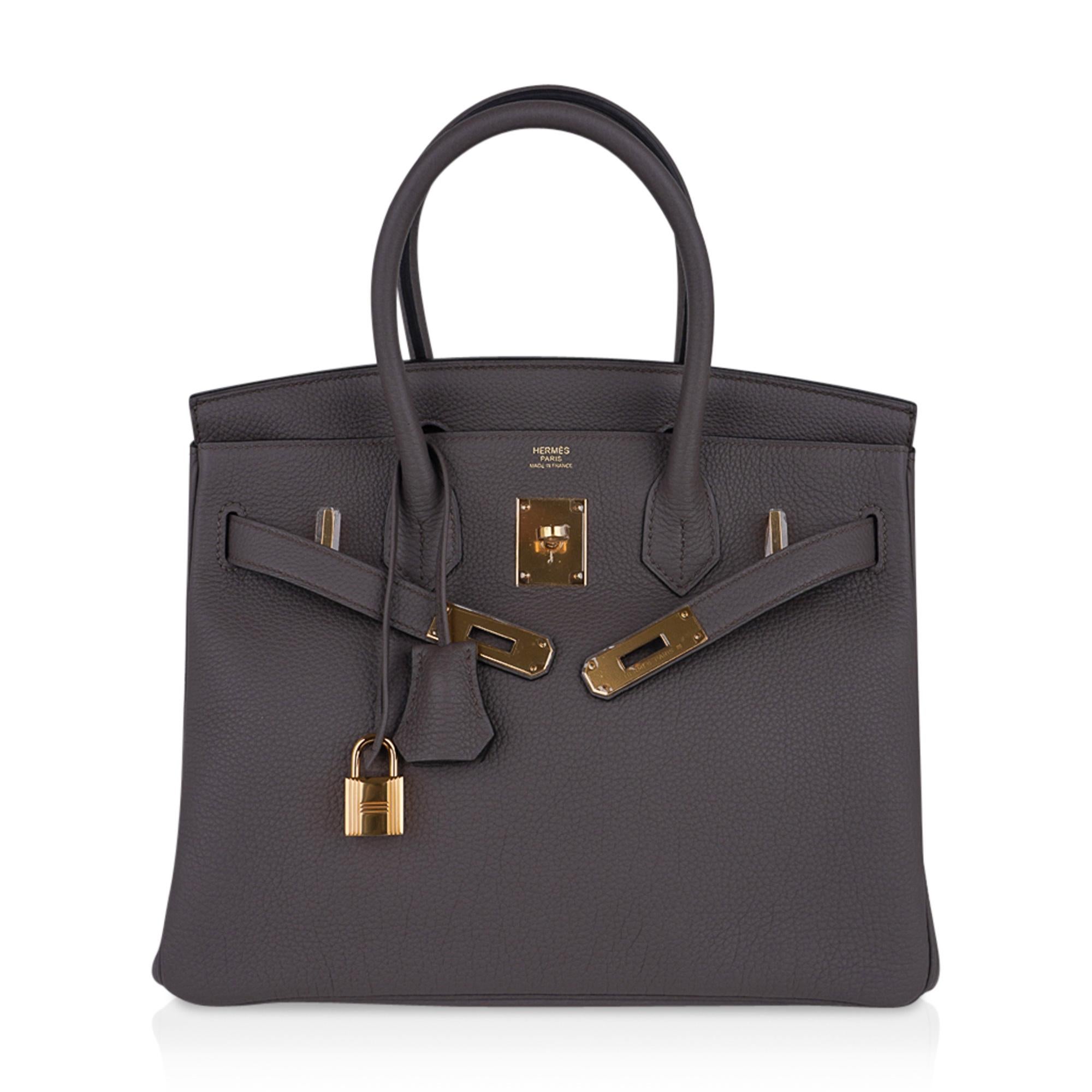 Hermes Birkin 30 Bag Etain Gray Gold Hardware Togo Leather at 1stDibs | hermes  bag, gray birkin, gray birkin bag