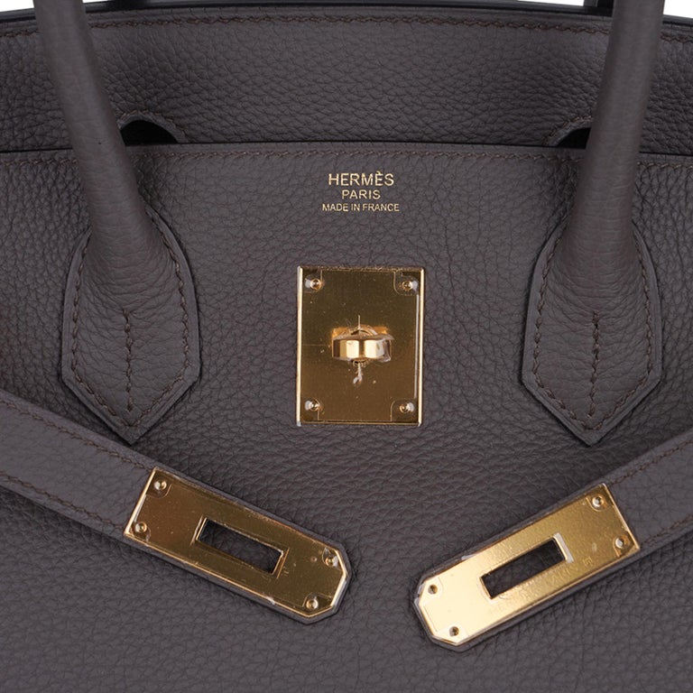 Hermes Birkin 30 Bag Etain Gray Gold Hardware Togo Leather 1