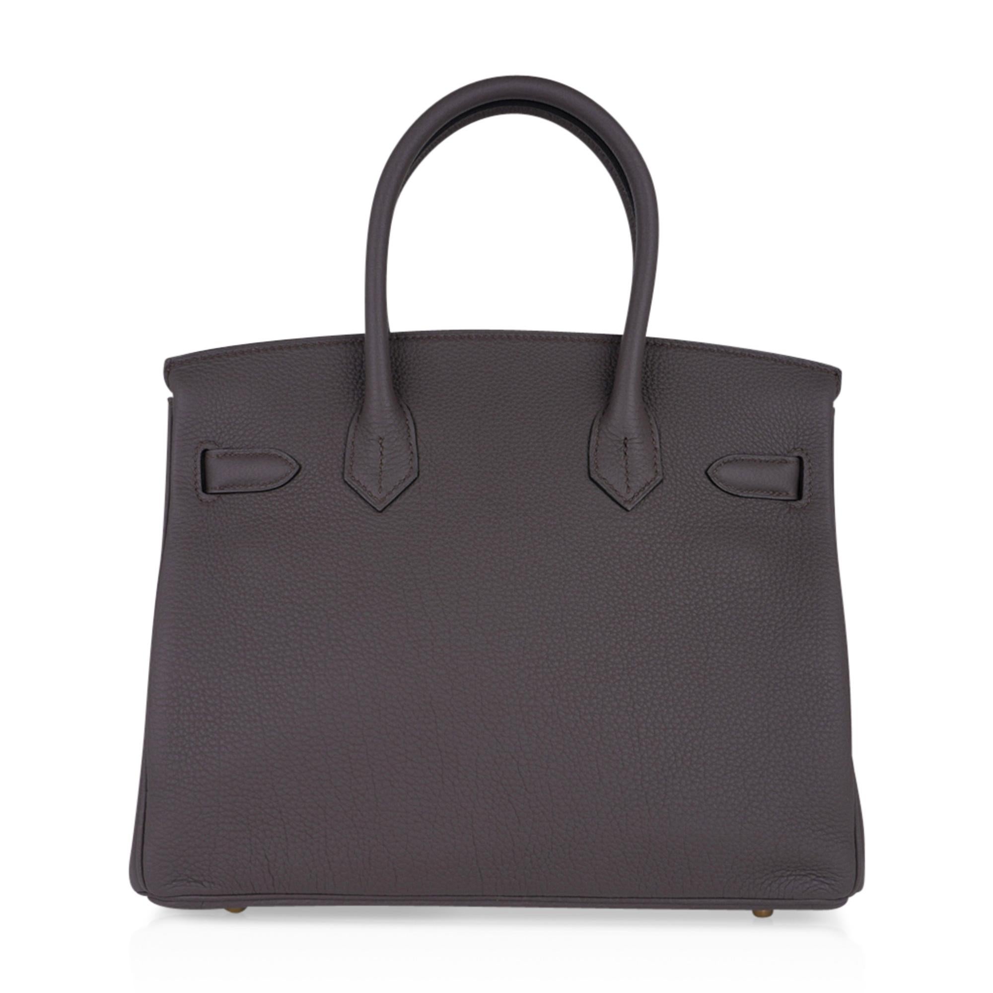Hermes Birkin 30 Bag Etain Gray Gold Hardware Togo Leather 2