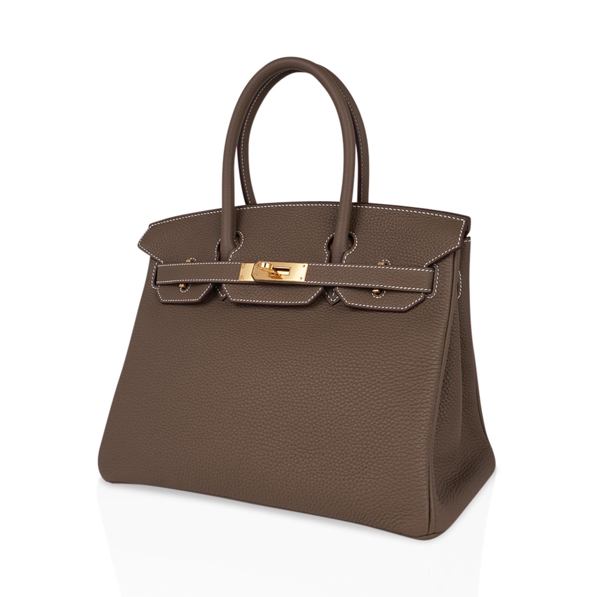 Women's Hermes Birkin 30 Bag Etoupe (Taupe) Gold Hardware Togo Leather