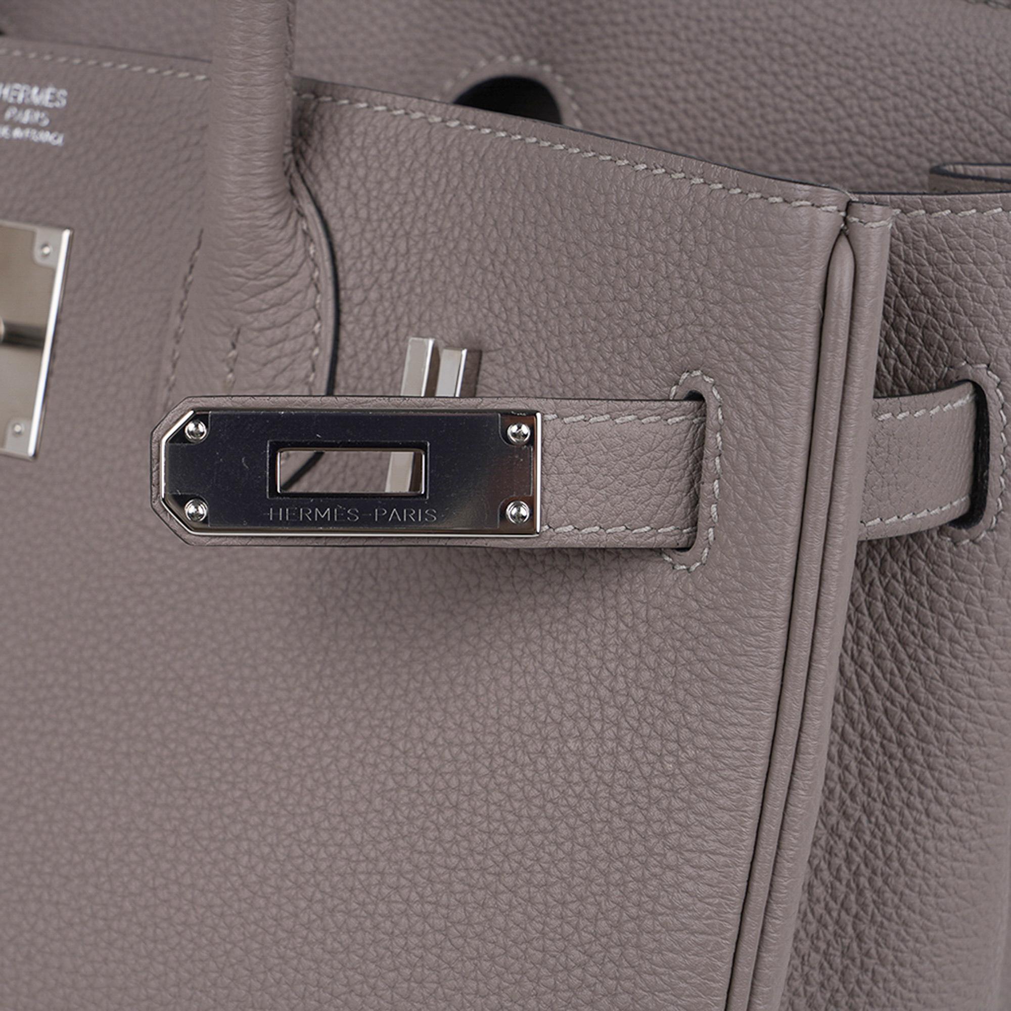 Hermes Birkin 30 Tasche Gris Asphalte Togo Leder Palladium Hardware (Grau) im Angebot