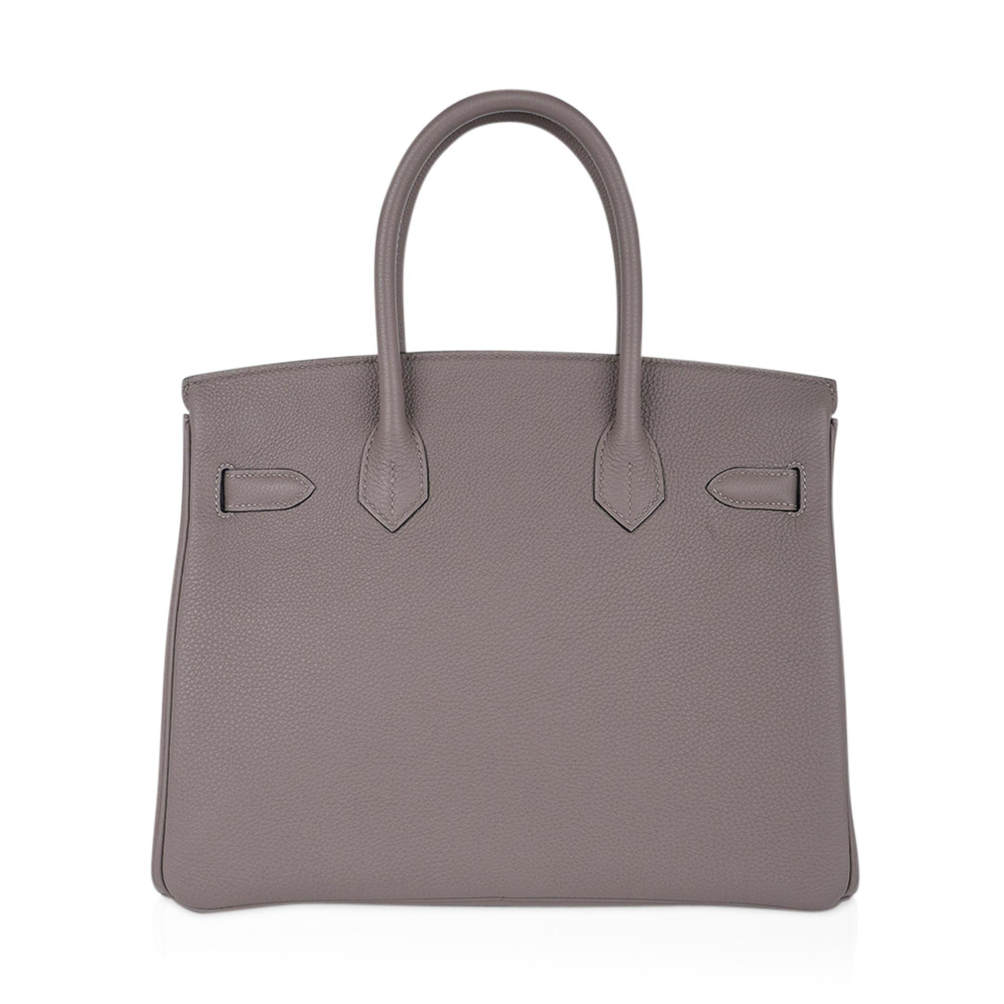 Women's Hermes Birkin 30 Bag Gris Asphalte Togo Leather Palladium Hardware For Sale