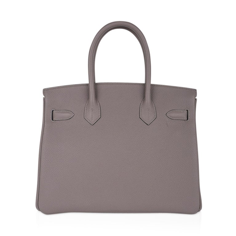 HERMES Birkin 50 Taurillon Clemence Leather Palladium Men's Travel Tote Bag  For Sale at 1stDibs