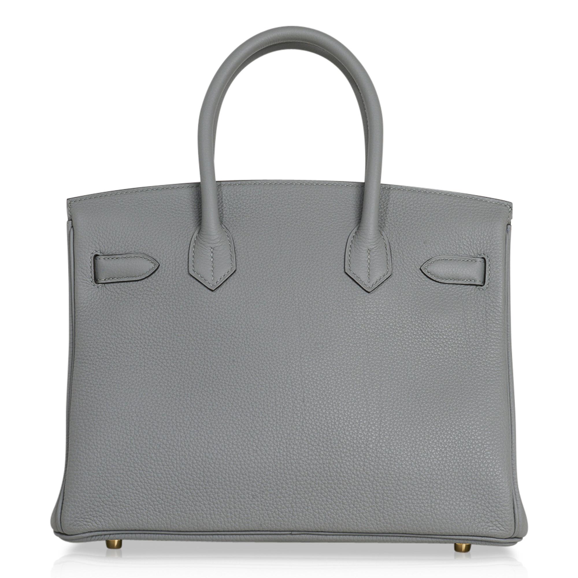 Hermes Birkin 30 Bag Gris Mouette Gold Hardware Togo Leather 2