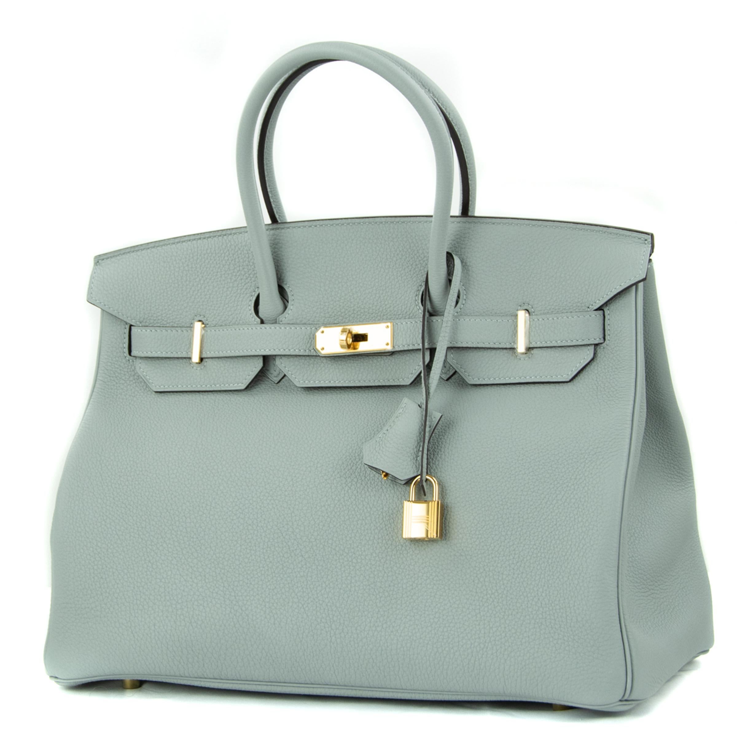 Hermes 30cm Birkin bag in Gris Mouette Togo. This iconic special order Hermes Birkin bag is timeless and chic. Fresh and crisp with gold hardware.

    Condition: New or Never Used
    Made in France
    Bag Measures: 30cm (11.8