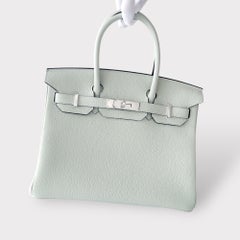 Hermès Birkin 30 Tasche Gris Neve mit Palladiumbeschlägen 2023