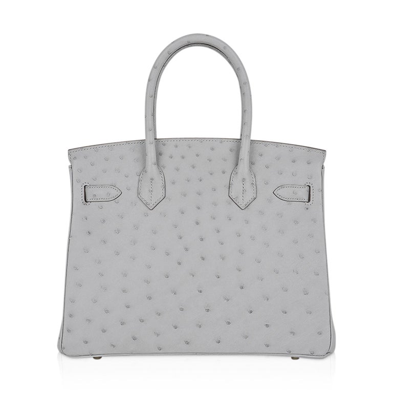 Hermes Birkin bag 30 Etoupe grey Togo leather Silver hardware