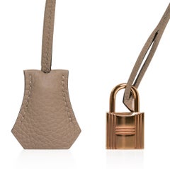 Hermes Birkin 30 Tasche Gris Tourterelle Rose Gold Hardware Togo Leder