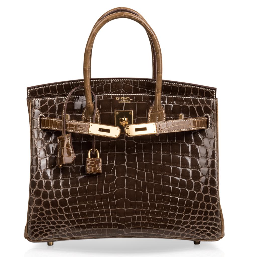 hermes brown crocodile birkin