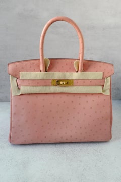 Hermès Birkin 30 Bag in Terre Cuite Ostrich with Gold Hardware