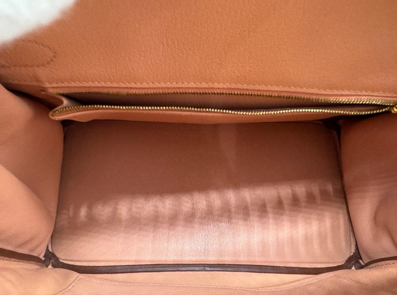Hermès Birkin 30 Bag in Terre Cuite Ostrich with Gold Hardware en vente 4