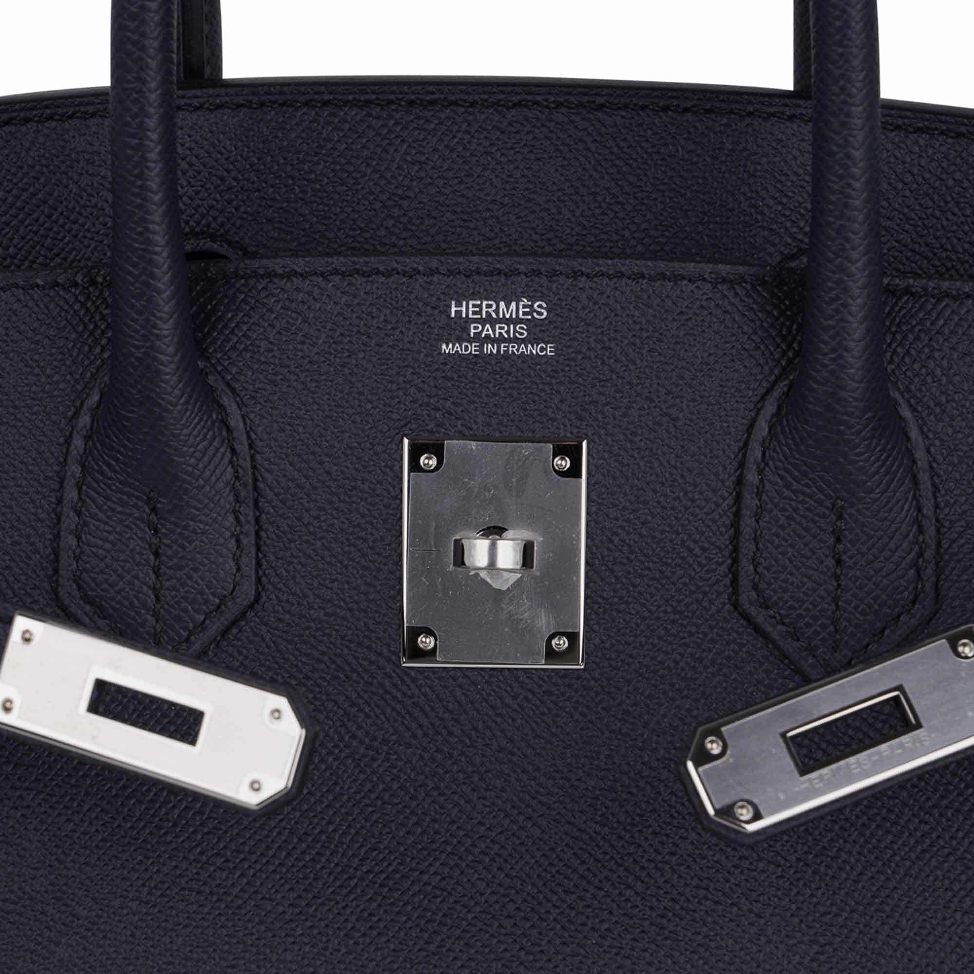 Hermes Birkin 30 Bag Indigo Epsom Palladium Hardware New w/ Box In New Condition For Sale In Miami, FL