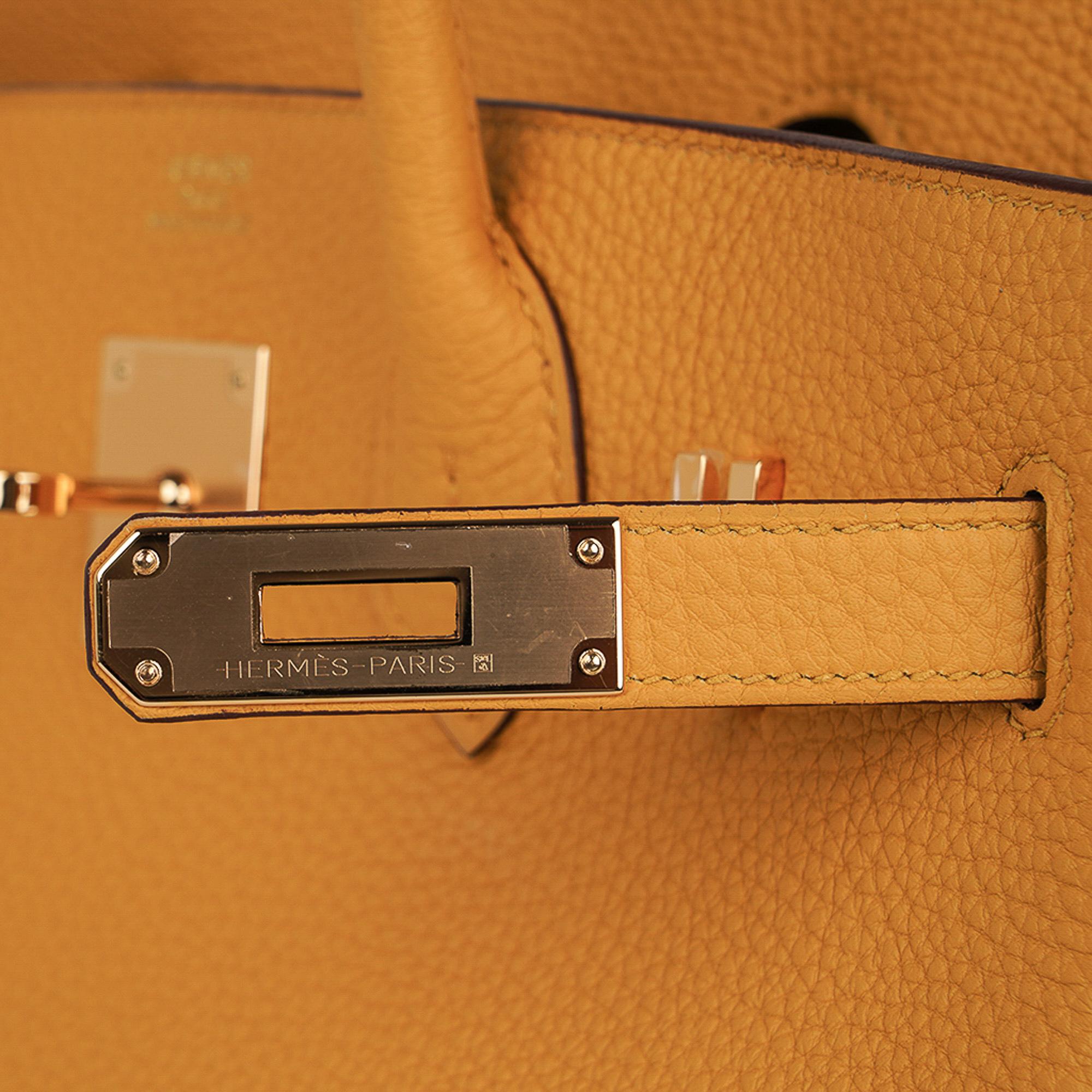 Hermes Birkin 30 Bag Jaune Ambre Gold Hardware Togo Leather In New Condition In Miami, FL