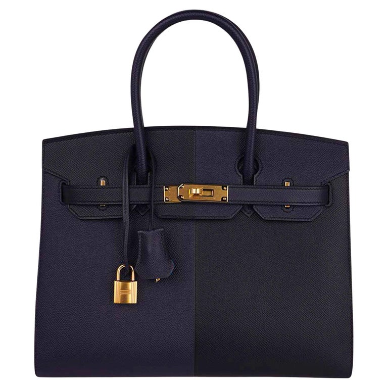 Hermes Birkin Sellier 30 Bleu France Epsom Palladium Hardware in 2023