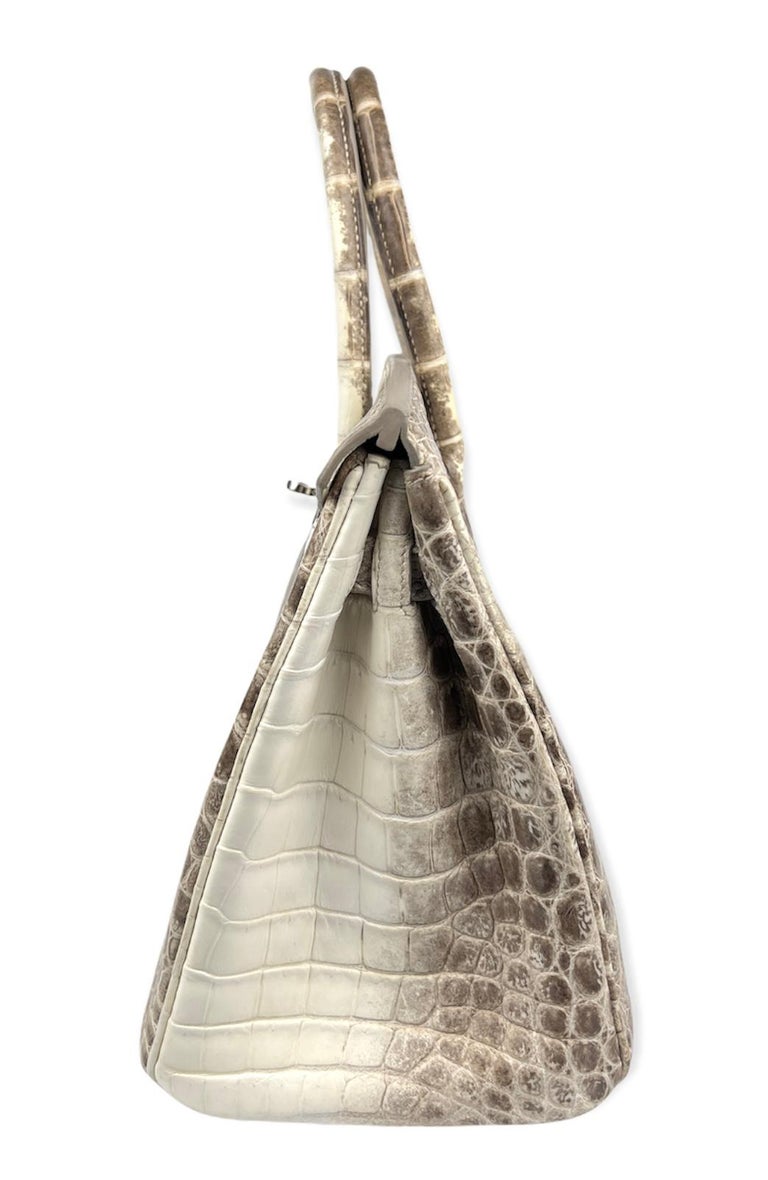 Hermes Birkin 30 Bag Himalaya Blanc Crocodile Palladium Hardware –  Mightychic