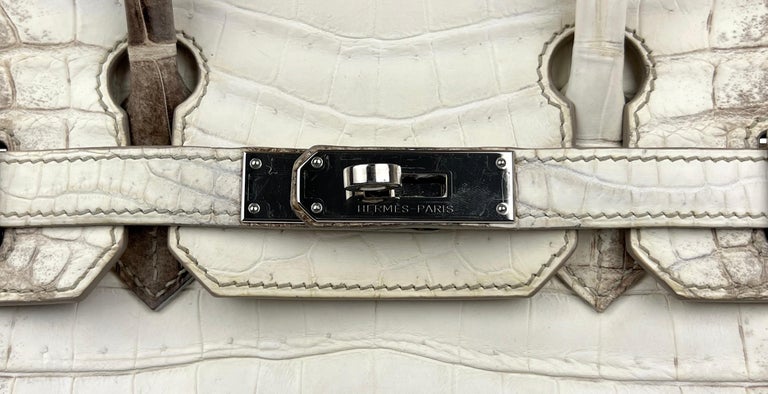 Hermes Birkin 30 Bag Himalaya Blanc Crocodile Palladium Hardware –  Mightychic