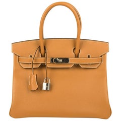 Hermes Birkin 30 Bag Neutral Toffee Epsom Palladium Hardware