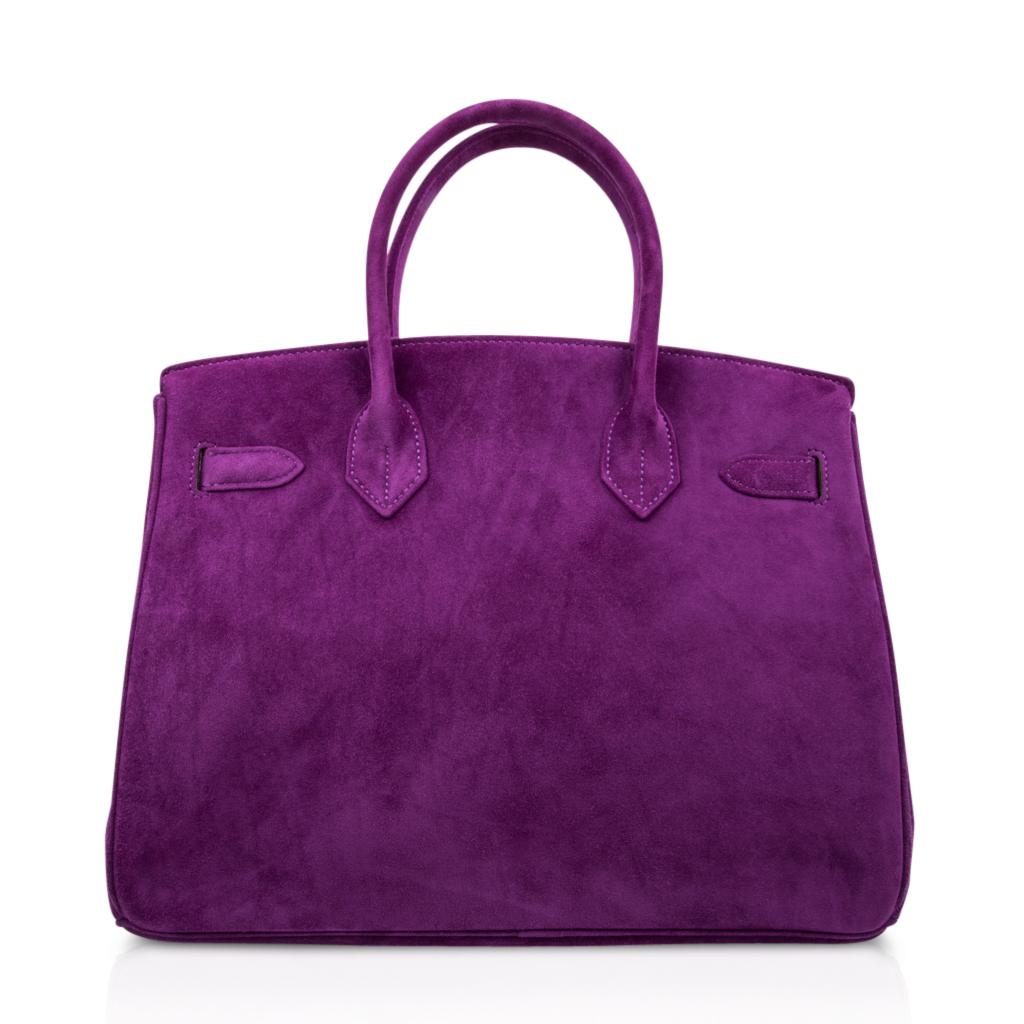 Women's or Men's Hermes Birkin 30 Bag Rare Doblis Violet Palladium Hardware