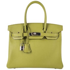 Hermes Birkin 30 Bag Rare Vert Anis Begehrtes Chevre Palladium