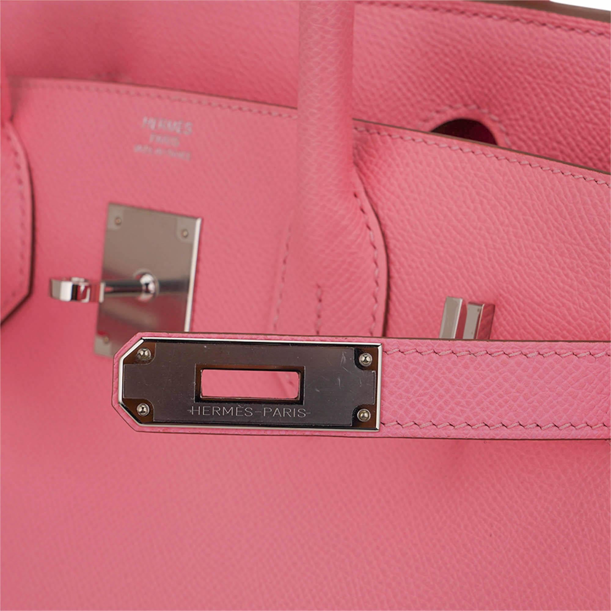 Hermes Birkin 30 Bag Rose Confetti Epsom Leather  Palladium Hardware In New Condition For Sale In Miami, FL