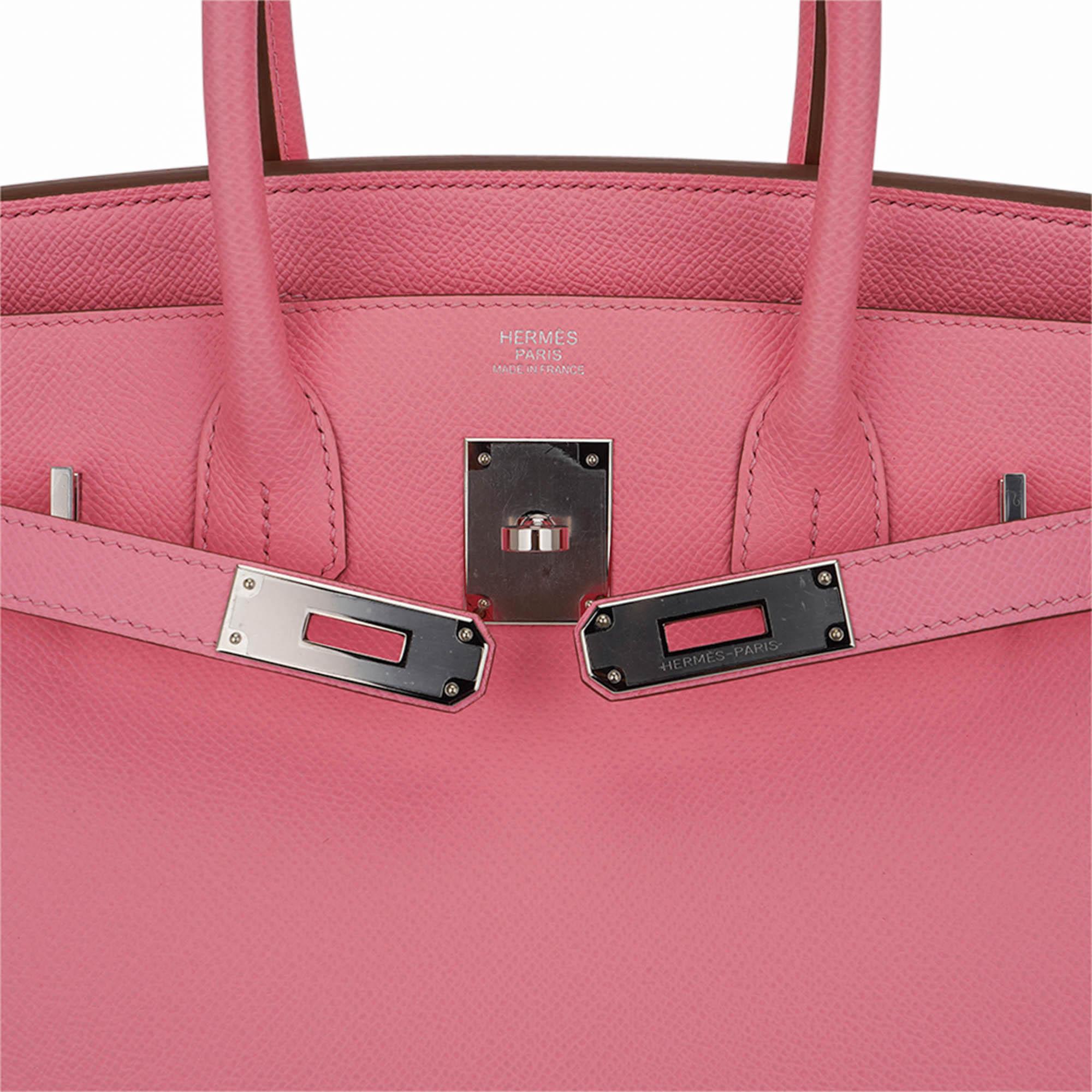 Women's Hermes Birkin 30 Bag Rose Confetti Epsom Leather  Palladium Hardware For Sale