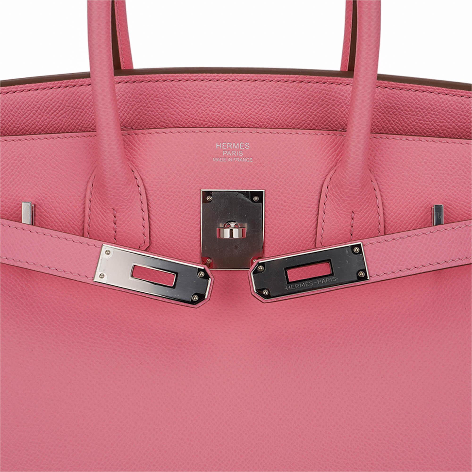 Hermes Birkin 30 Sac Rose Confetti Cuir Epsom  Matériel Palladium en vente 3