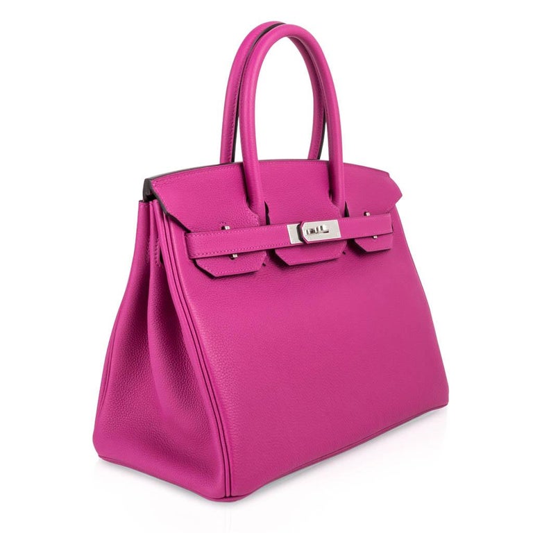 Hermes Birkin 30 Bag Rose Poupre Pink Togo Palladium For Sale at 1stdibs