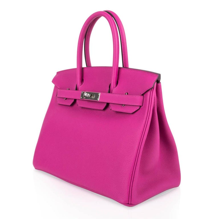 Hermes Birkin 30 Bag Rose Poupre Pink Togo Palladium For Sale at 1stdibs