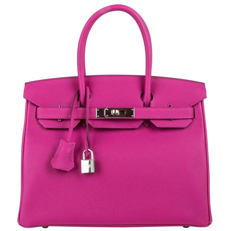 Hermes Birkin 30 Bag Rose Poupre Pink Togo Palladium at 1stDibs | hot ...