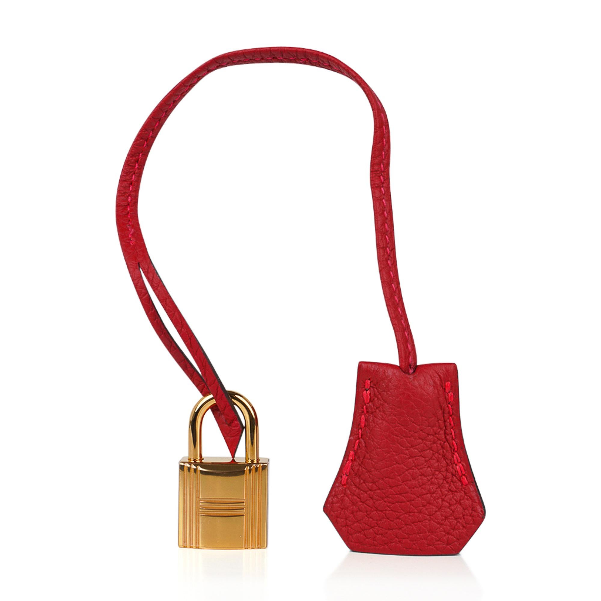 Hermes Birkin 30 Bag Rouge Vif Togo Gold Hardware Perfect Lipstick Red In New Condition In Miami, FL
