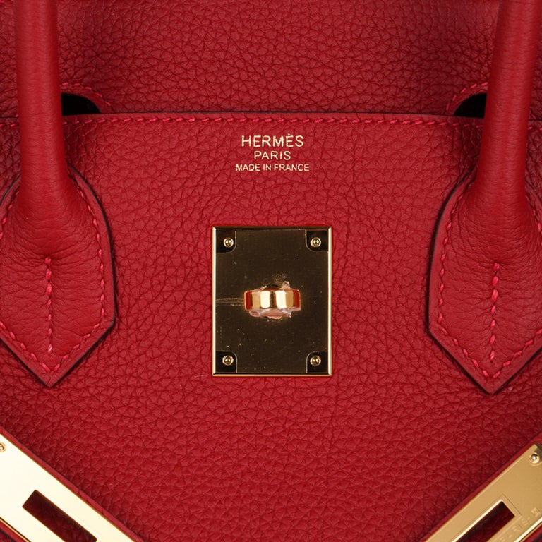 Hermes Birkin 30 Rouge de Coeur Togo Gold Hardware #D