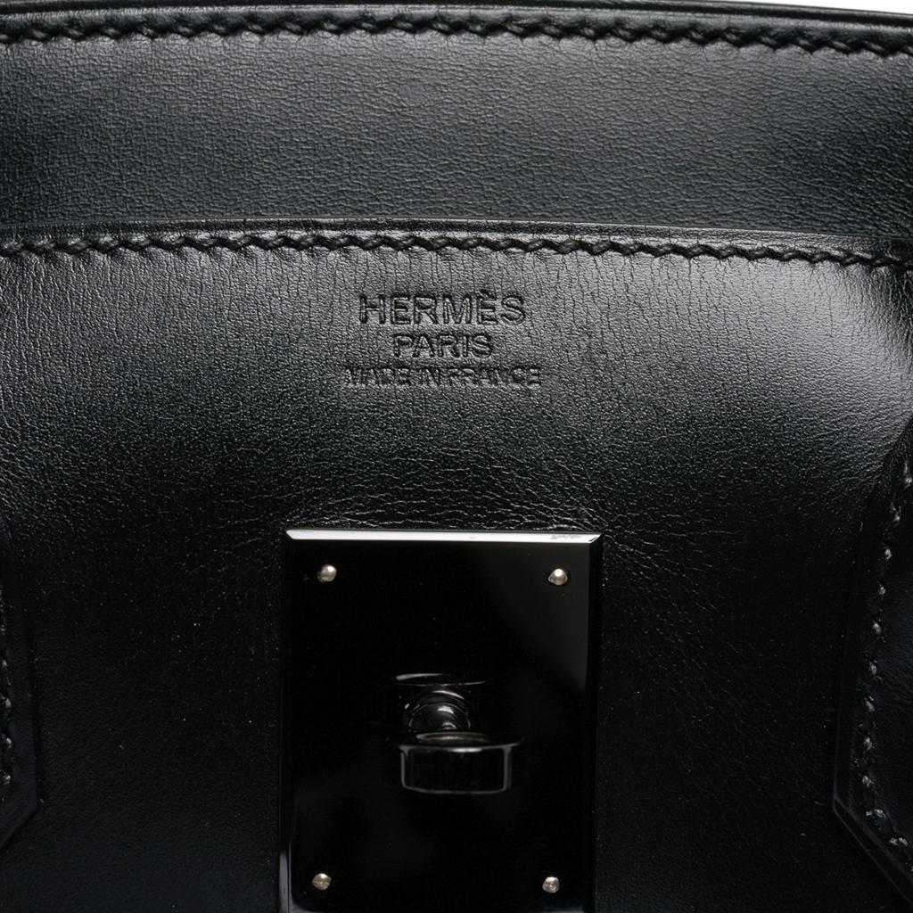 hermes black leather bag