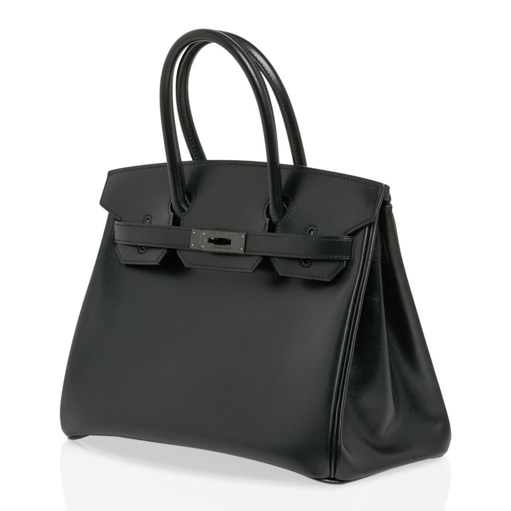 Women's Hermes Birkin 30 Bag So Black Limited Edition Box Leather