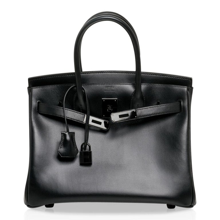 Hermes Birkin 30 Bag So Black Limited Edition Box Leather 4