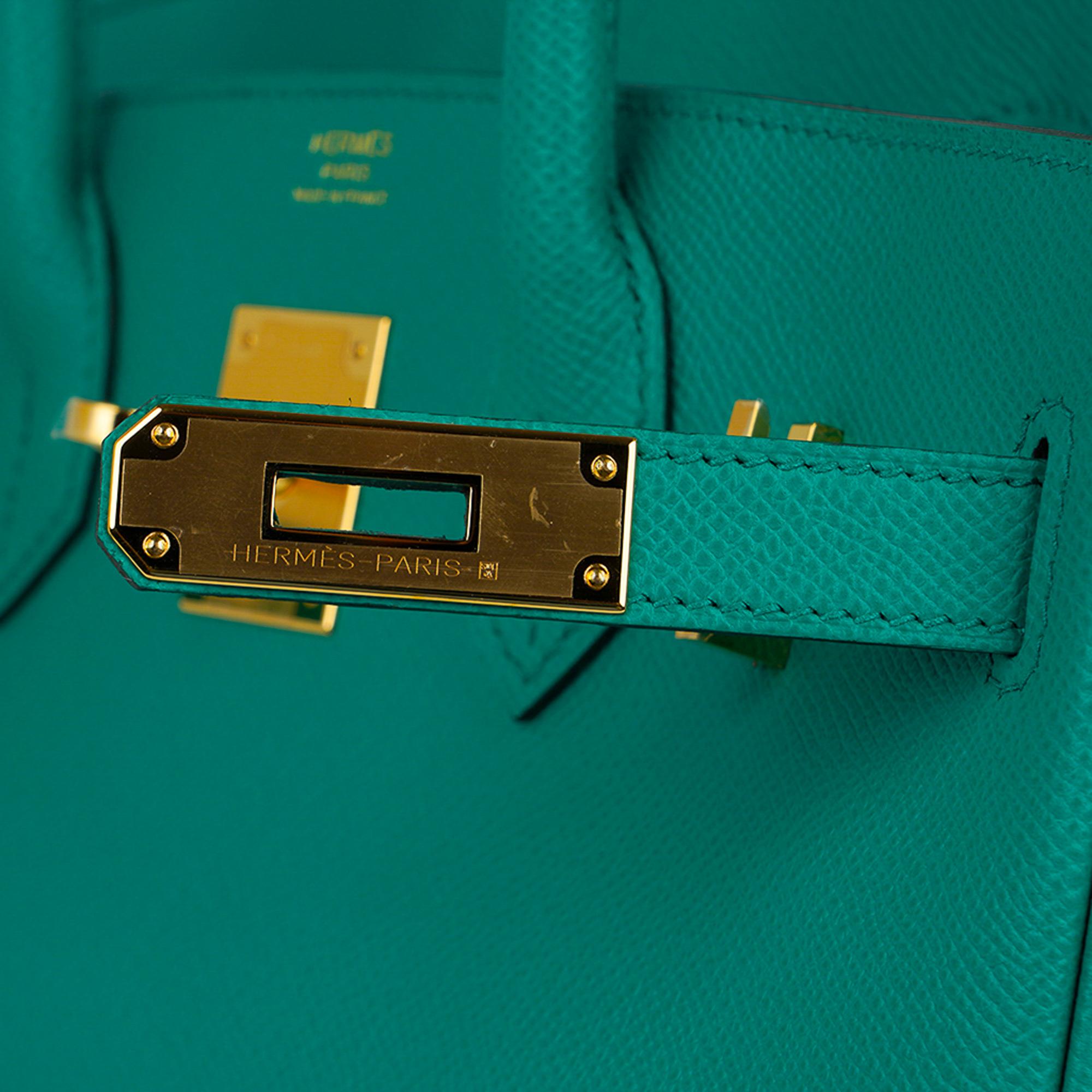 Hermes Birkin 30 Sac Vert Jade Gold Hardware Epsom Leather Neuf - En vente à Miami, FL