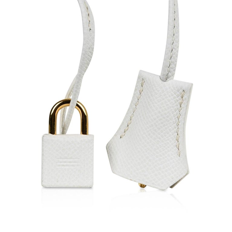Hermes Birkin 30 Bag White Epsom Leather Gold Hardware New at 1stdibs