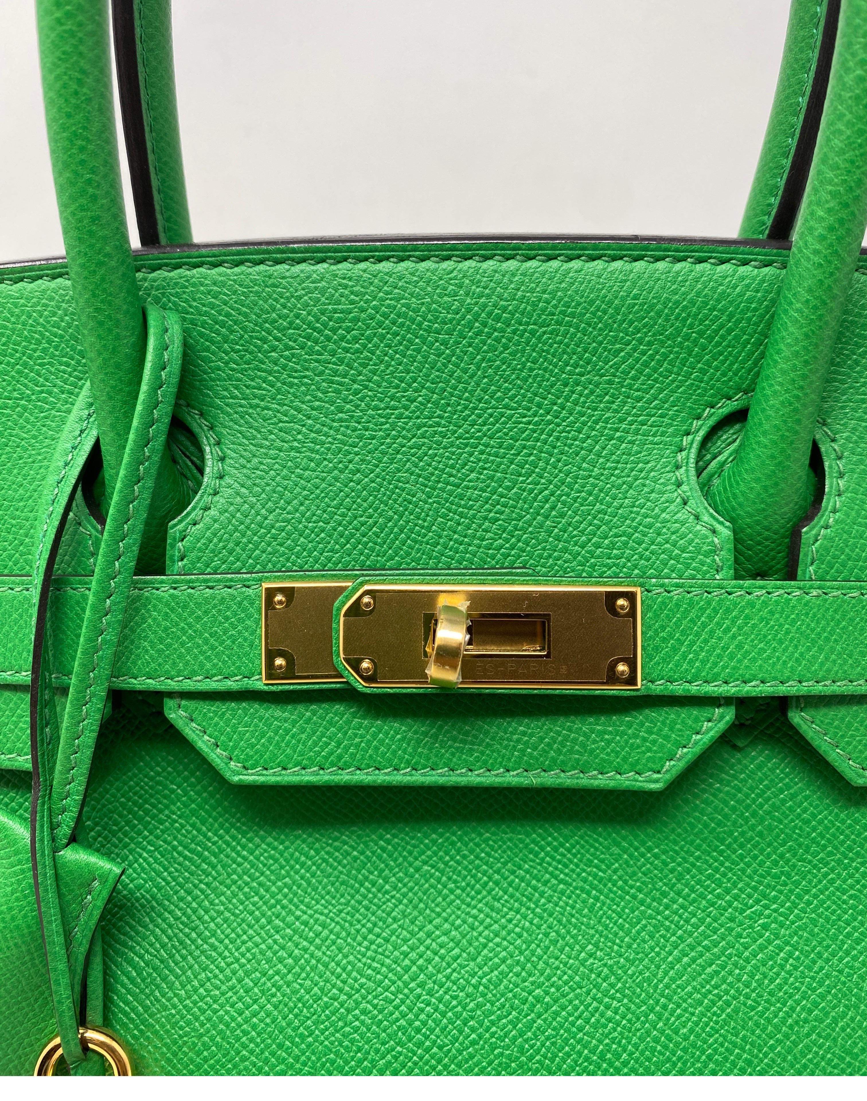 Hermès Birkin 30 Bamboo Green Bag 6