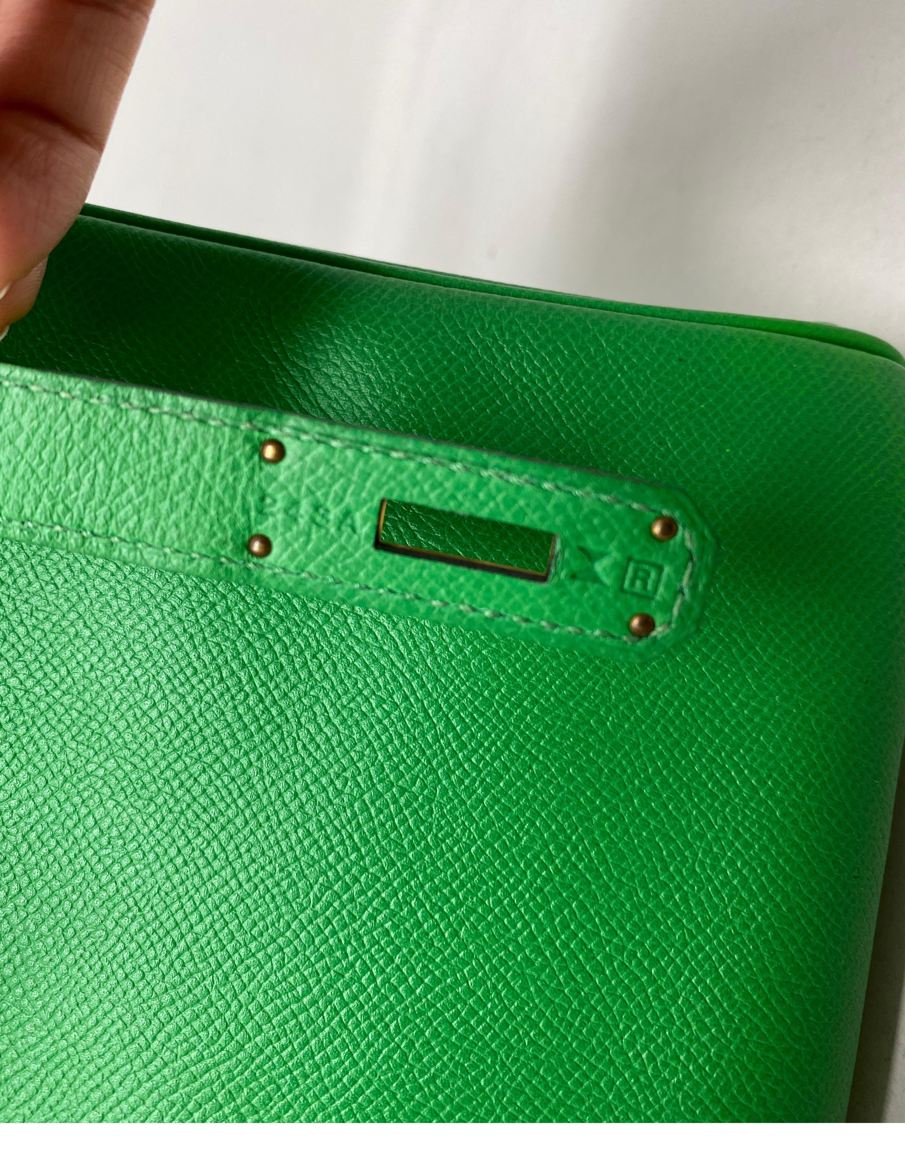 Hermès Birkin 30 Bamboo Green Bag 9