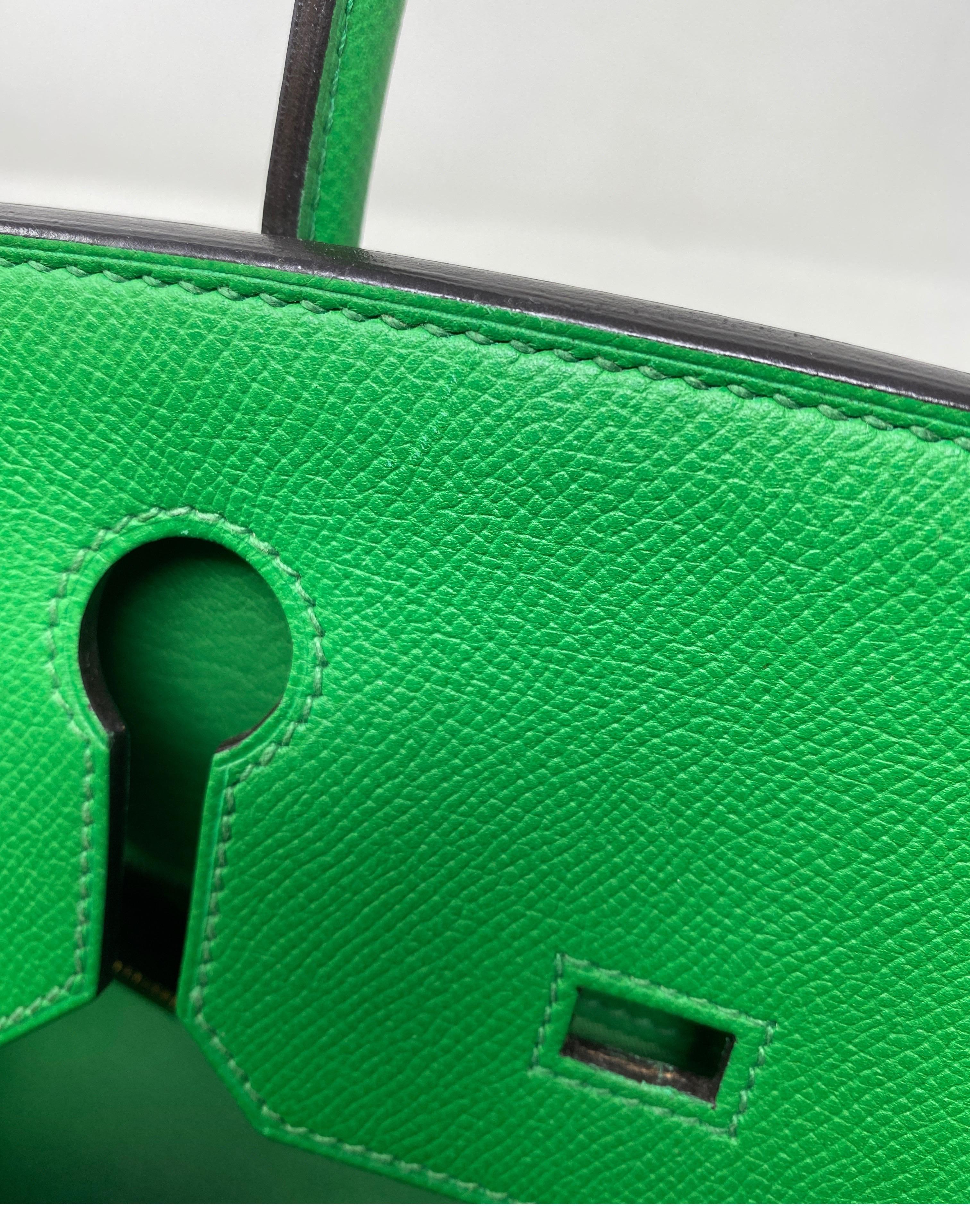 Hermès Birkin 30 Bamboo Green Bag 13
